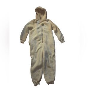 Forever Dreaming Collection of Vegan Fur Cozy Cream Hooded Onesie!
